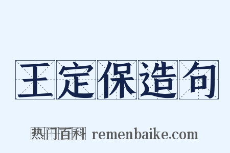 王定保造句是什么意思的图片